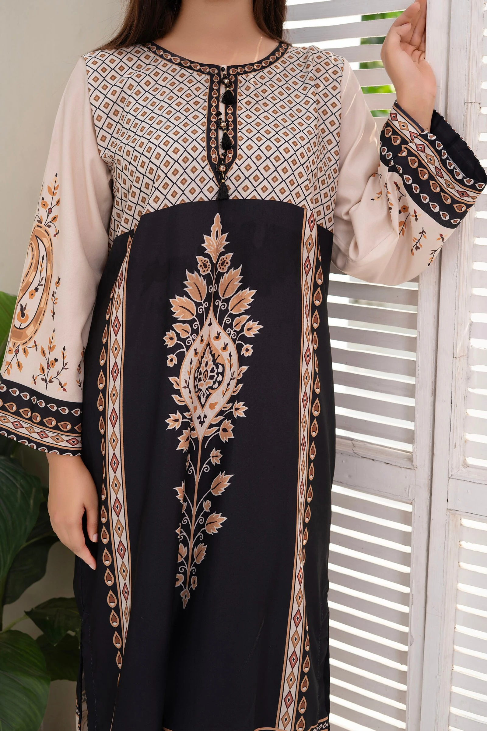 Raunaq 2PC - Black Embroidered Suit - Image 6