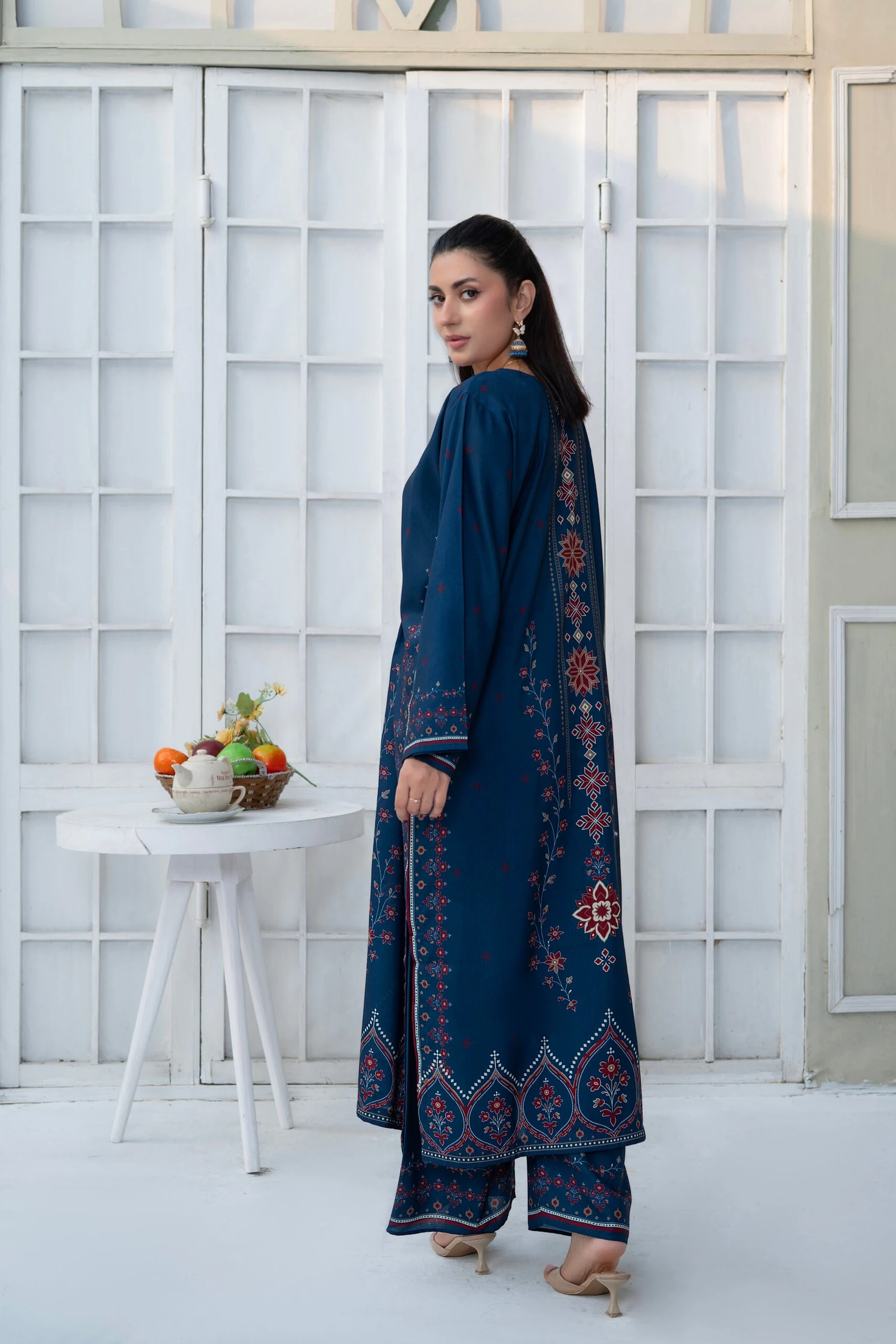 Aleena 2PC - Navy Embroidered Suit